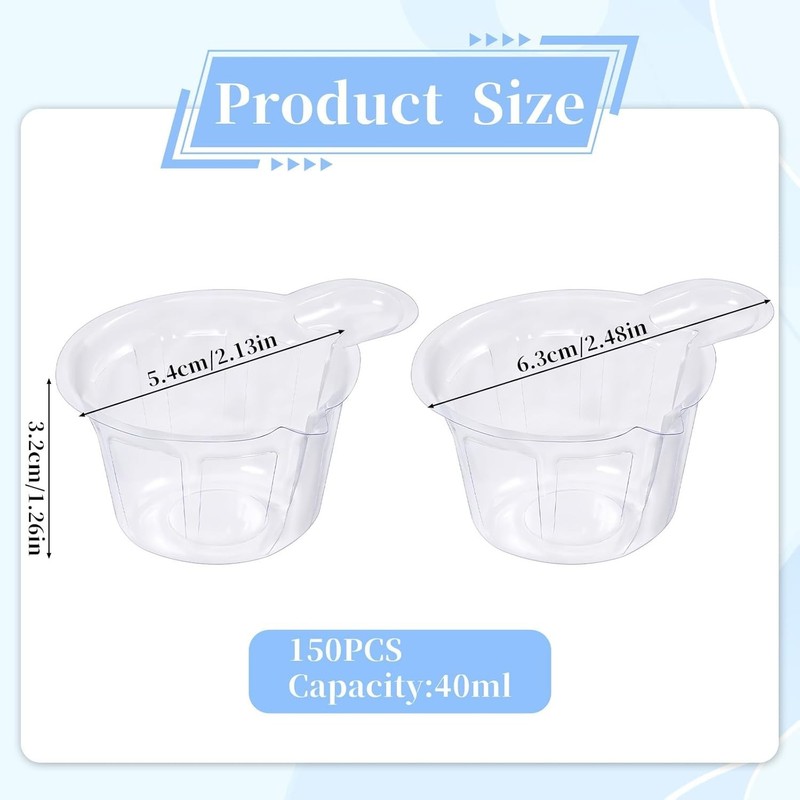 150Pcs 40Ml Disposable Plastic Resin Mixing Cups Multipurpose Dispensing Cup for gallery