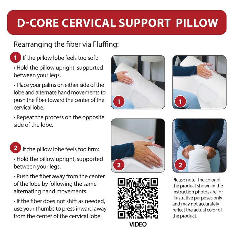 Core Products D-Core Cervical Neck Pillow - Extra Firm Orthopedic Support for gallery