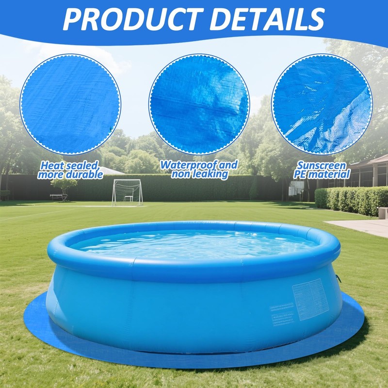 19.7FT Round Pool Ground Cloth Liner Pad Fits 18FT Above Ground Heavy Duty gallery
