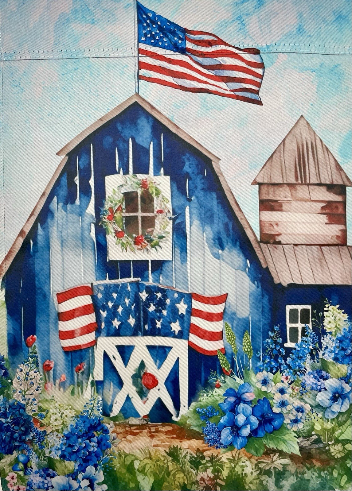 AMERICA USA JULY AMERICAN MEMORIAL FLOWER FARM BARN MINI GARDEN YARD FLAG NEW gallery