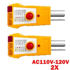 2x 3pin Outlet Tester For Grounding Products For GFCI Electrical AC110V-120V USA