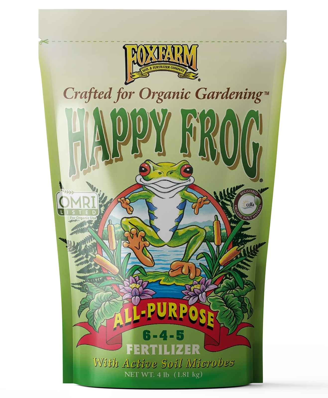 FoxFarm Happy Frog All Purpose Fertilizer 4 lbs Nutrient Rich for All Plants gallery
