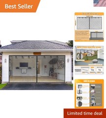 Multi-Purpose 18x7FT Garage Screen Door – Ideal for Patios, Workshops, Home Gyms