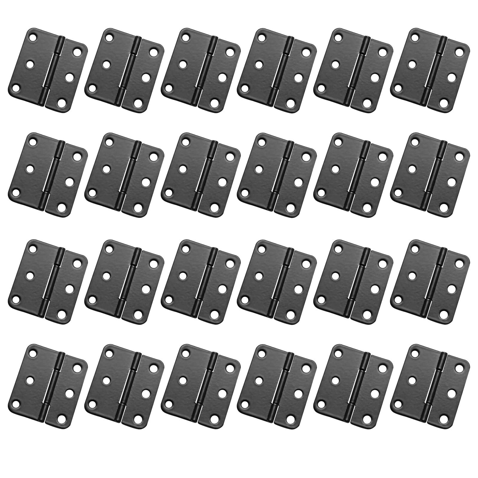 24Pcs 1-1/2 Inch Length Black Metal Butt Hinges, Flat Small Door Hinge gallery