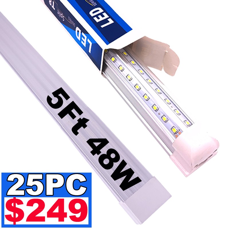 5FT V-Shaped Integrated LED Tube Light Cooler Door Lights 25PACK T8 Led Fixture gallery