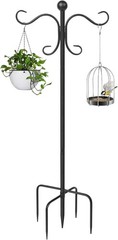 76 Inch Adjustable Double Shepherds Hooks for Garden Bird Feeders and Decor