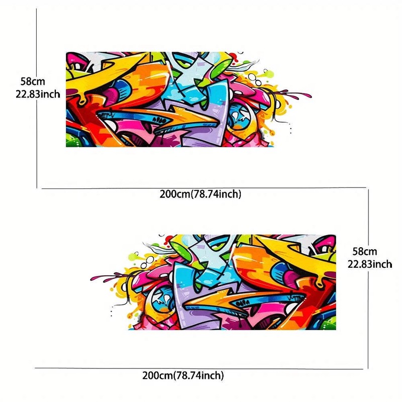 Colorful Graffiti Pattern Stickers - PVC (Polyvinyl Chloride) Decorative Decals gallery