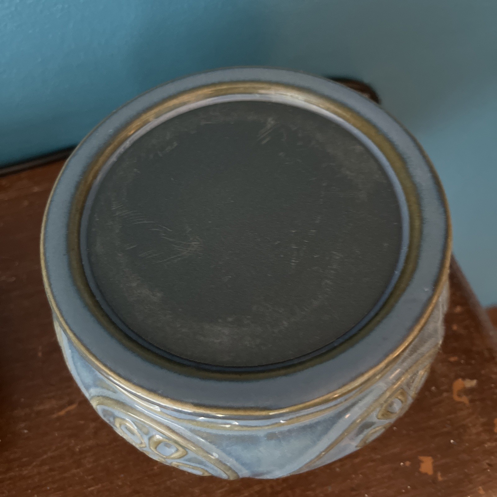 SC Johnson & Son Electric SCJ-183 Wax Warmer Plate And Dish Blue & Olive Green gallery