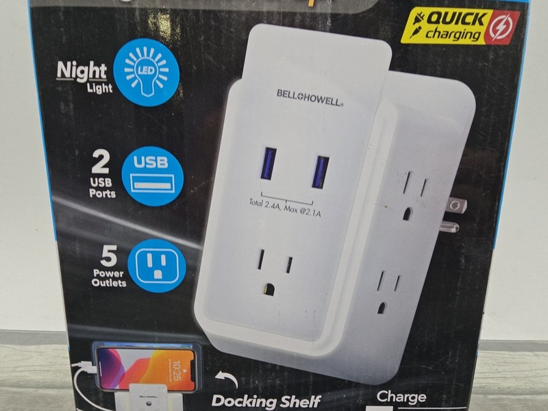 Bell+Howell • Wall Power • Outlet Expander w/Surge Protection & Night Light [F] gallery