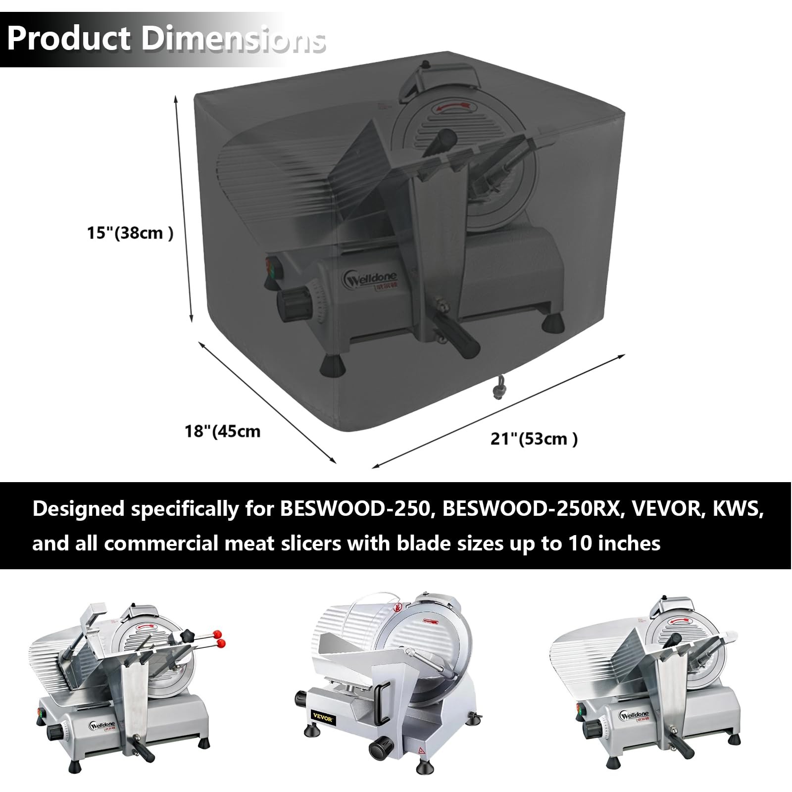 Meat Slicer Cover,Custom Dust Protective Oxford Cloth Large Appliance Deli Ma... gallery