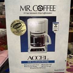 VTG Mr Coffee Accel 12 Cup Automatic Drip Coffeemaker White PRX20 NEW Old Stock