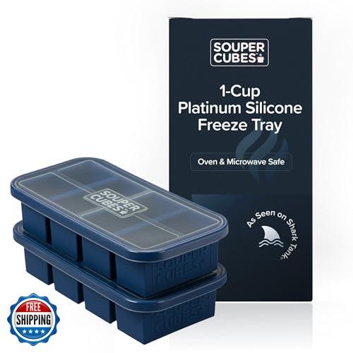 Souper Cubes 1 Cup Silicone Freezer Molds with Lids - Soup Cubes gallery