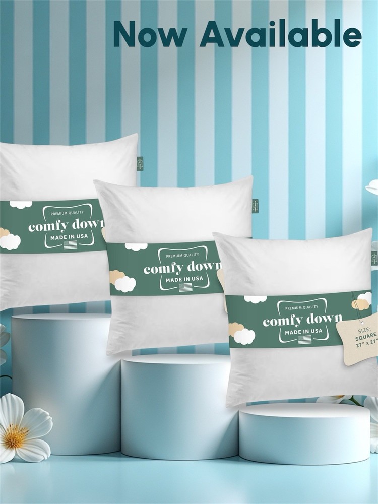 50/50 Down Feather Blend ComfyDream Bed Pillow for Sleeping, Egyptian Cotton ...