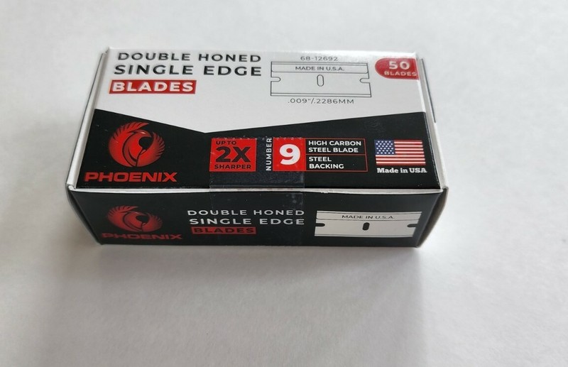 Phoenix - 50 Extra Sharp Single Edge Razor Blades - Made In USA - Double Honed gallery