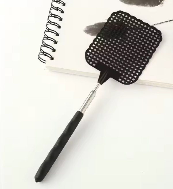 1 pc Black Creative Fly Swatter Stainless Steel Extendable Mosquito Swatter Tool gallery
