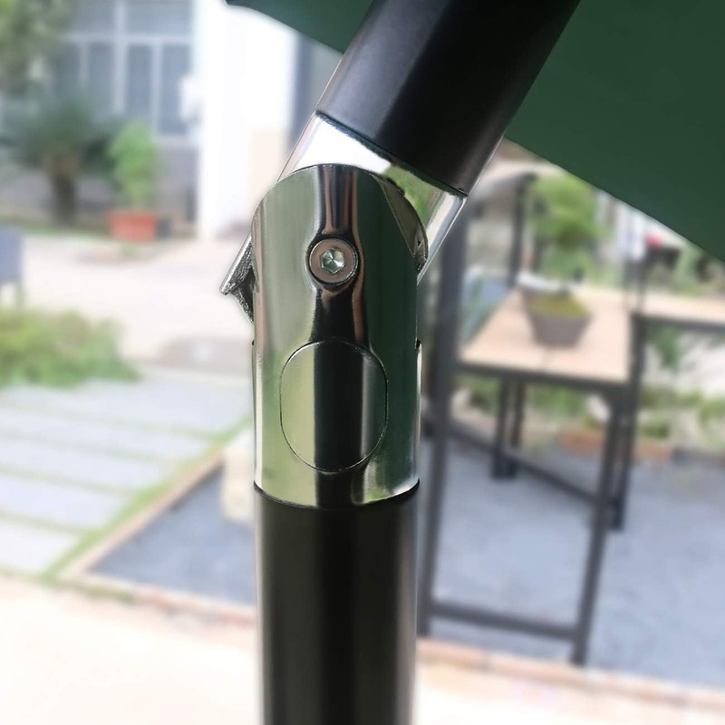 9' Solar LED Lighted Patio Umbrella with 8 Ribs/Tilt Adjustment and Crank Lift S gallery
