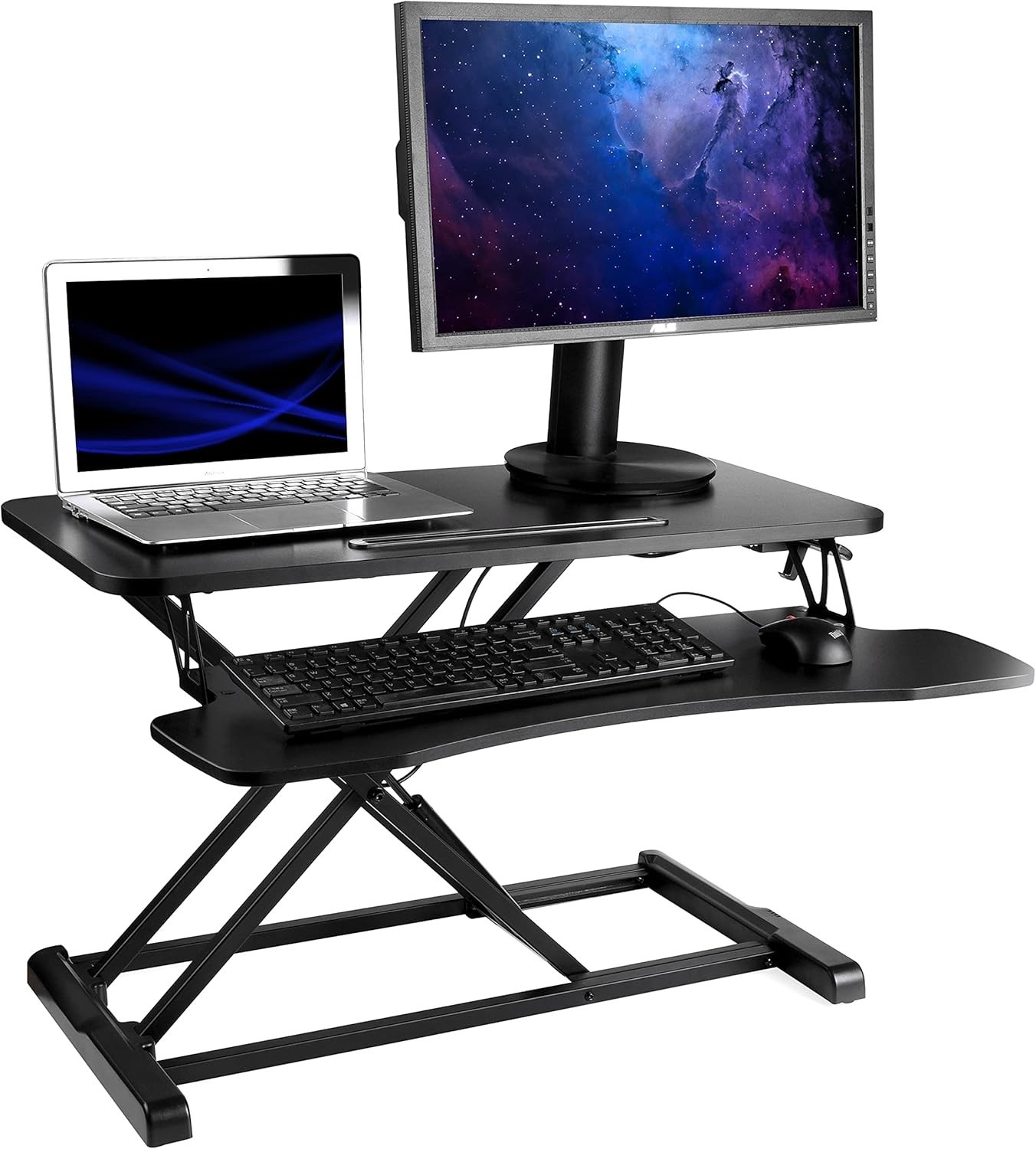 32" Standing Desk Converter – Height Adjustable Dual-Level Workstation for Home gallery