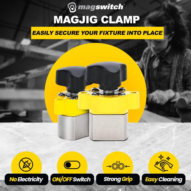 Magswitch MagJig 95 lb 2-Pack – Switchable Magnetic 95 lb, 2-Pack, Yellow gallery