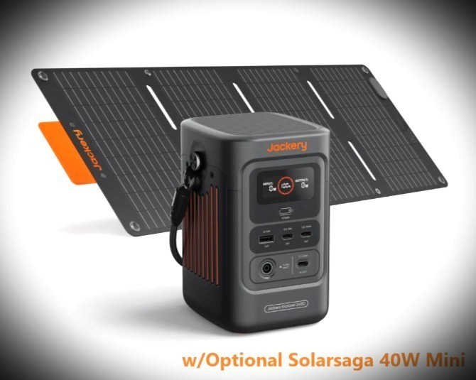 JACKERY EXPLORER 240D, 256Wh Power Bank 200W DC output, 4 USB Ports gallery