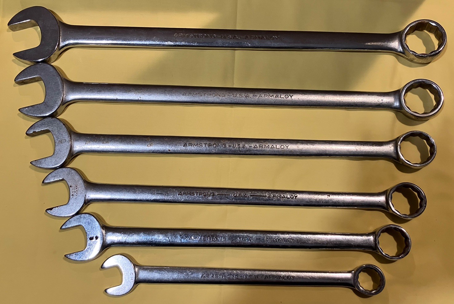 ARMSTRONG TOOLS COMBINATION 6 PIECE WRENCH LOT 1 7/16”-13/16” SIZE #1176L-1167AL gallery