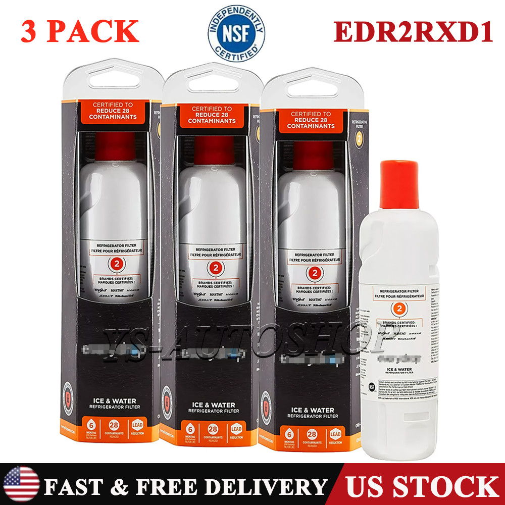 3 PACK ΕDR2RXD1 Refrigerator Water Filter 2 Replacement New FREE SHIP gallery