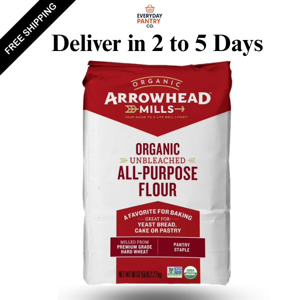 Arrowhead Mills Organic Unbleached All-Purpose Flour, 5 lb bag gallery