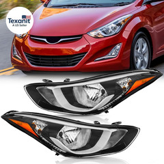 Headlights Assembly Compatible with 2014 2015 2016 Hyundai Elantra, USA-BUILT He