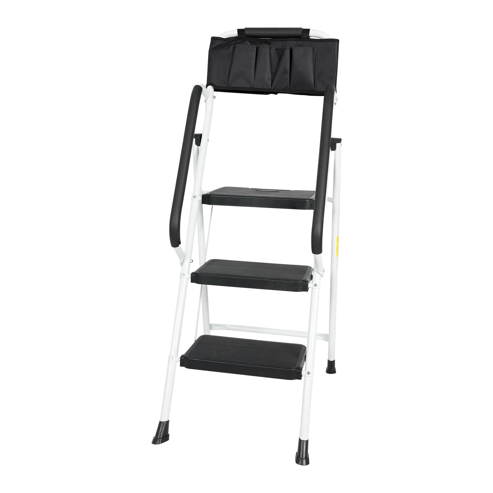 3 Step 500 lbs Ladder with Handrails & Attachable Tool Bag Folding Stool Ladder gallery