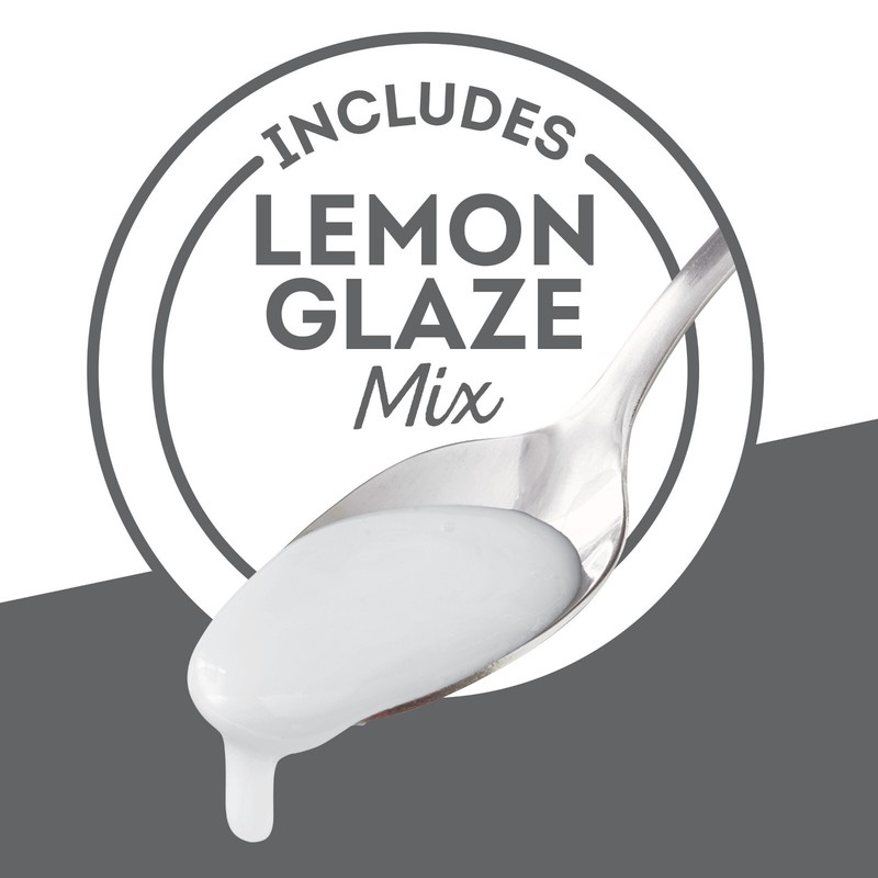 Krusteaz Meyer Lemon Pound Cake and Glaze Mix, 16.5 Oz Box No Artificial Flavors gallery