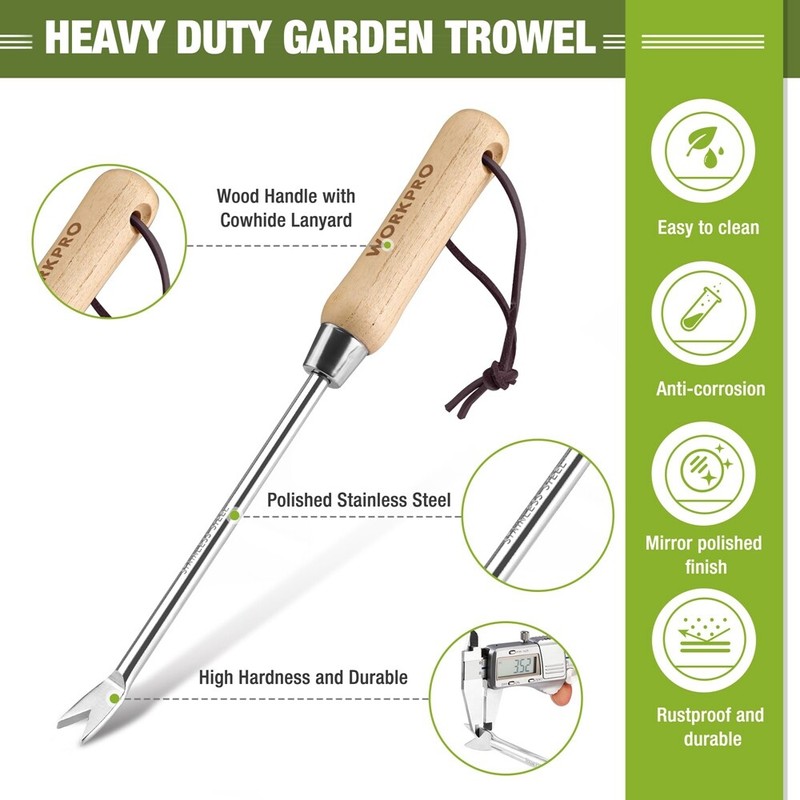 WORKPRO 11.5 in Dandelion Weeder Puller Tool Stainless Steel Garden Weed Remover gallery
