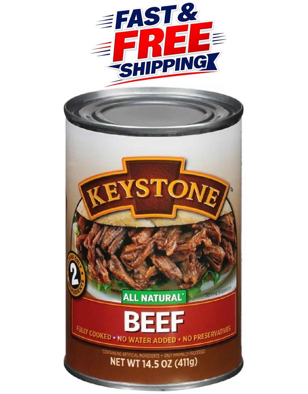 Keystone All Natural Beef, 14.5 oz Can gallery