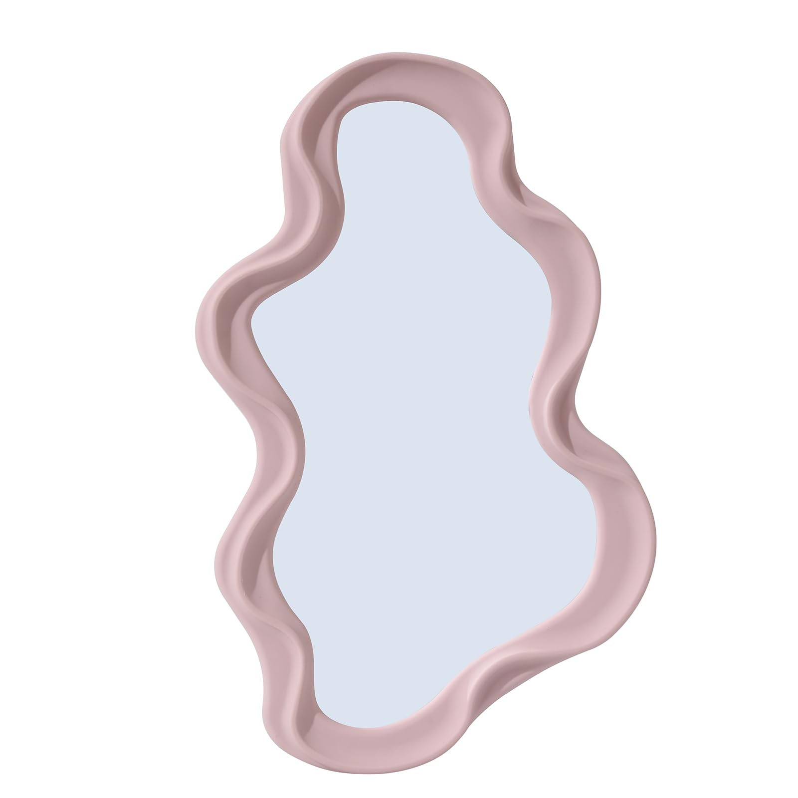 Funky Wavy Mirror 16"x10" Pink Irregular Wall Hanging Mirror Special-Shaped V gallery