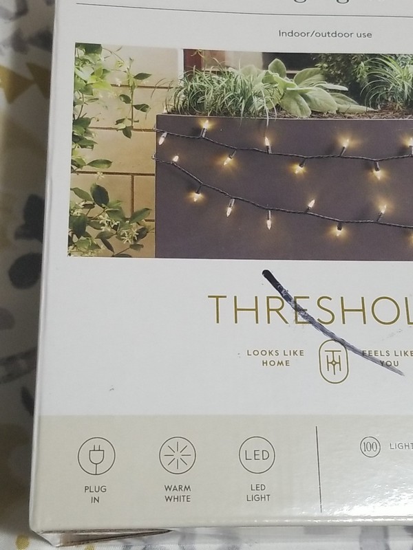 Threshold LED String Lights 21FT Indoor Outdoor Plug In Warm White New 100 gallery