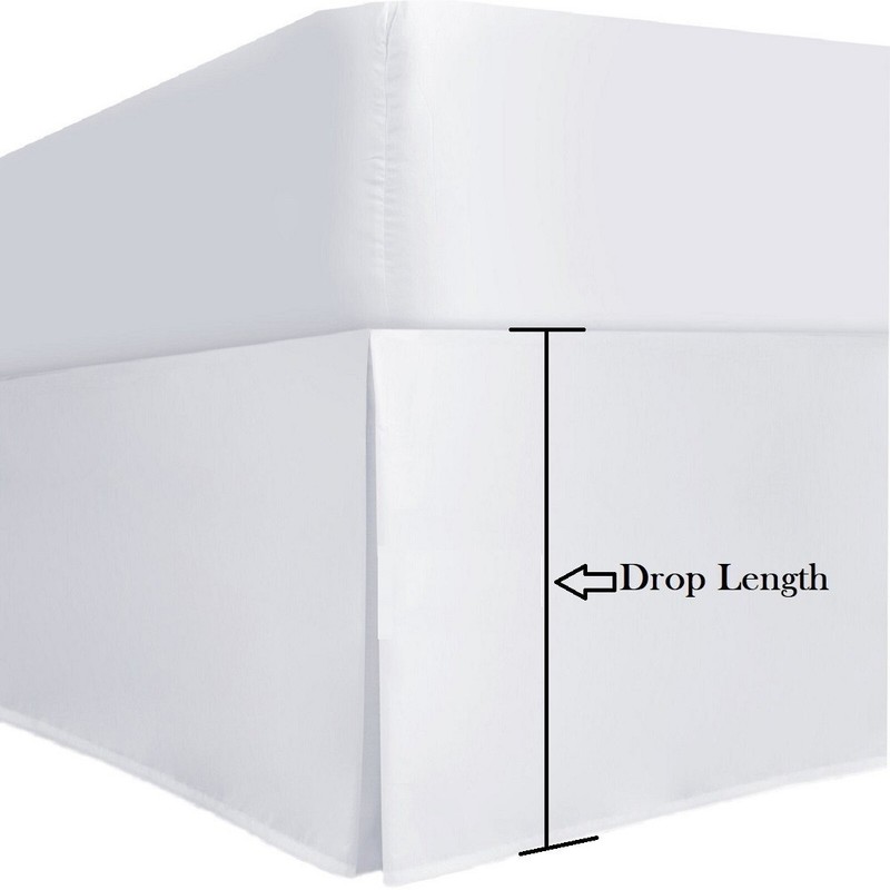 White Solid Split Corner Tailored Bed Skirt Cotton 680 TC All Size Drop New gallery