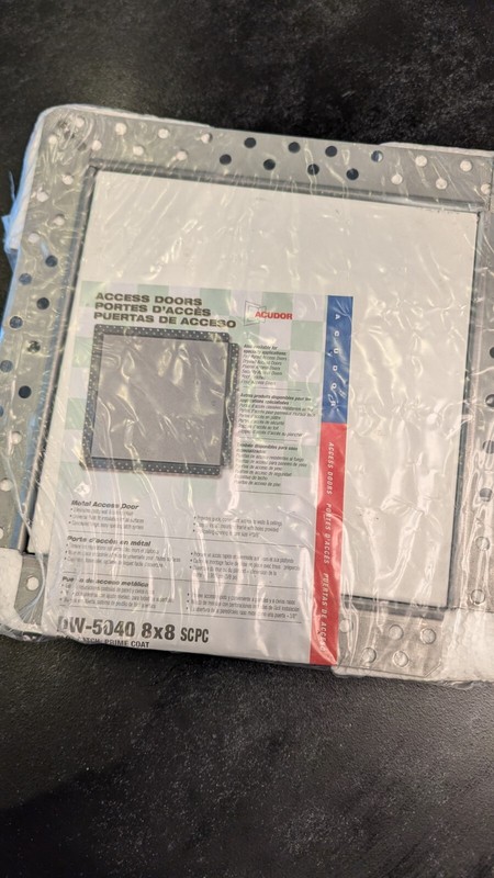 Acudor DW-5040 Flush Drywall Access Door 8x8 Slot Catch Prime Coat gallery
