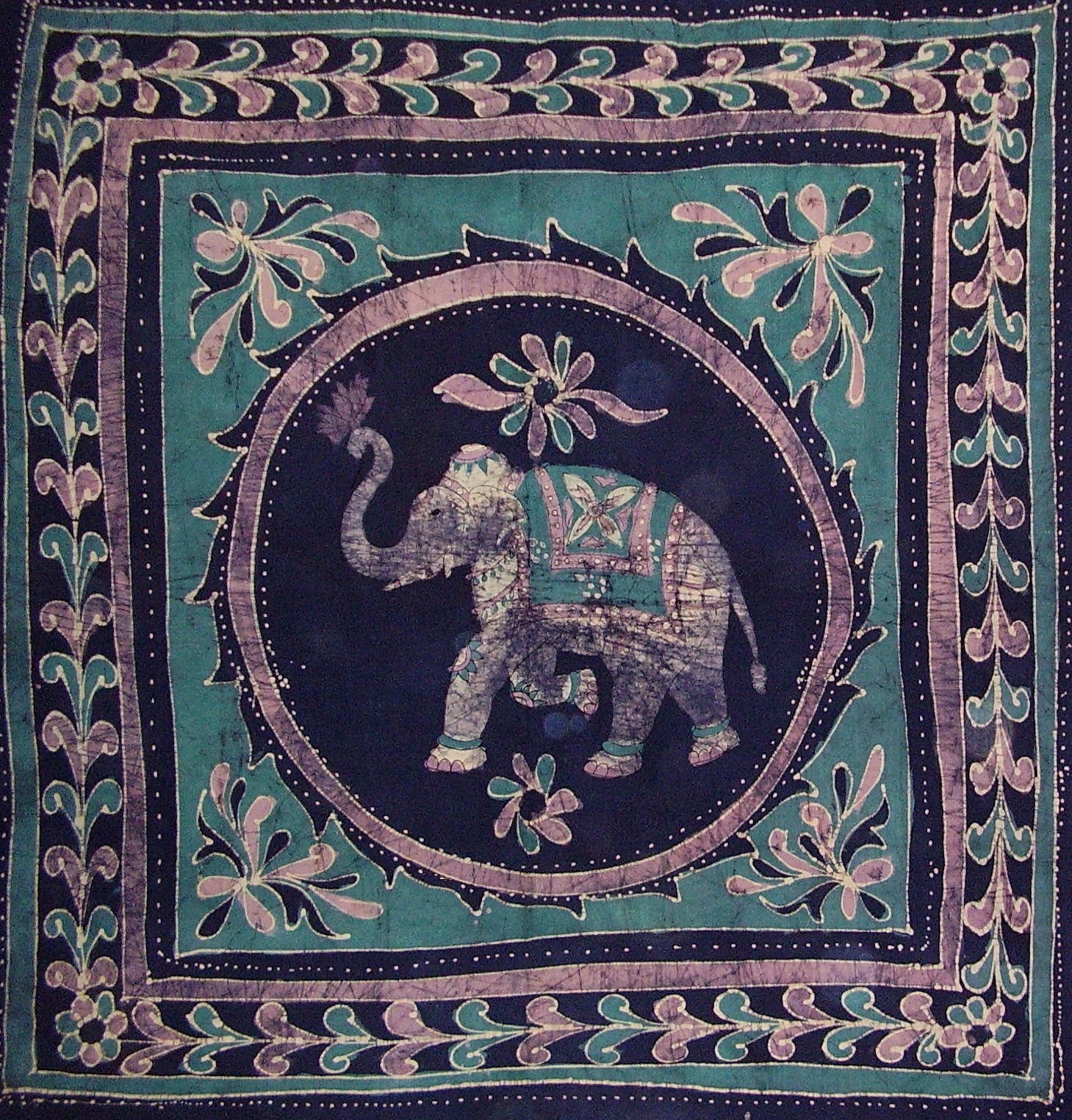 Batik Elephant Reversible Duvet Cover Cotton 92" x 88" Fits Full-Queen gallery