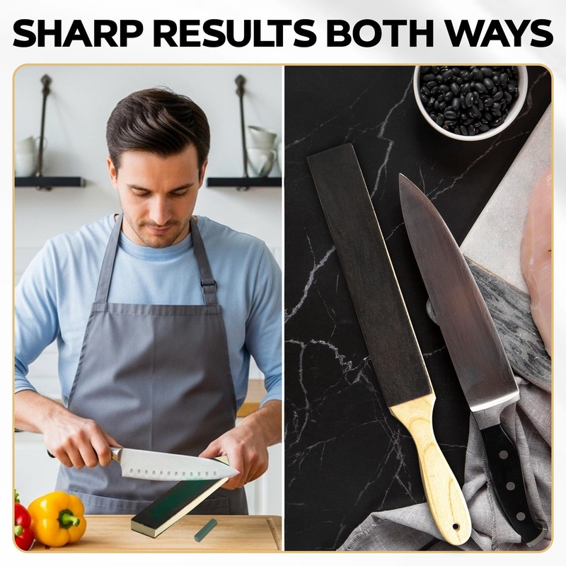 3 PCS Double Sided Paddle Leather Strop For Knife Sharpening With Compound gallery