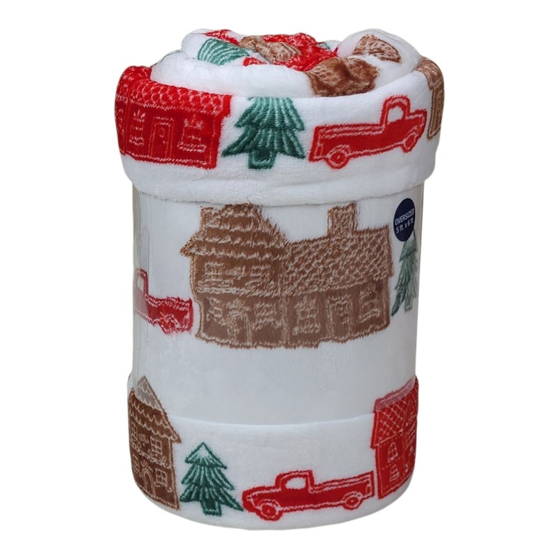 The Big One Oversized Plush Throw Blanket Holiday Design 5' x 6' Tawny Brown gallery