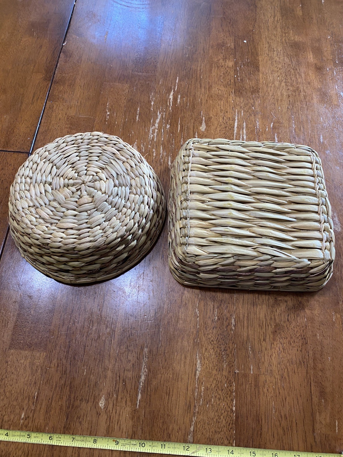 Wicker Basket Set Home Decor Small Tan Round & Square gallery