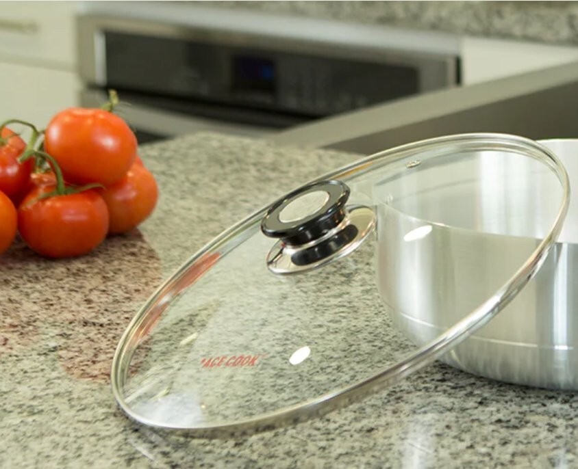 12"(30cm) Glass Pot Lid Replacement Cookware Tempered Glass Fry Pan Skillet Lid gallery