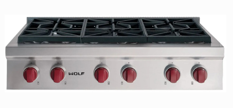 Wolf SRT366 36 Inch Pro-Style Gas Rangetop with 6 Dual-Stacked Sealed Burners gallery
