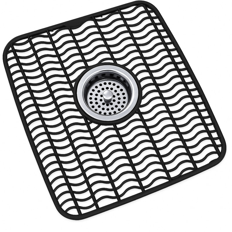 Sink Protector Mat 2 Pack Plastic with Center Drain Cutout Protect Sink 11 x 12" gallery