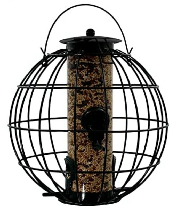 PETITE ORB SQUIRREL RESISTANT CAGED BIRD SEED FEEDER BE160 BACKYARD ESSENTIALS gallery