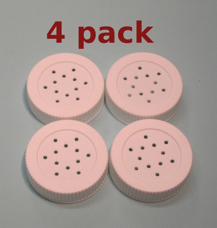 salt & pepper 4oz shaker replacement lid, mini mason jars, white screw on, Bulk gallery