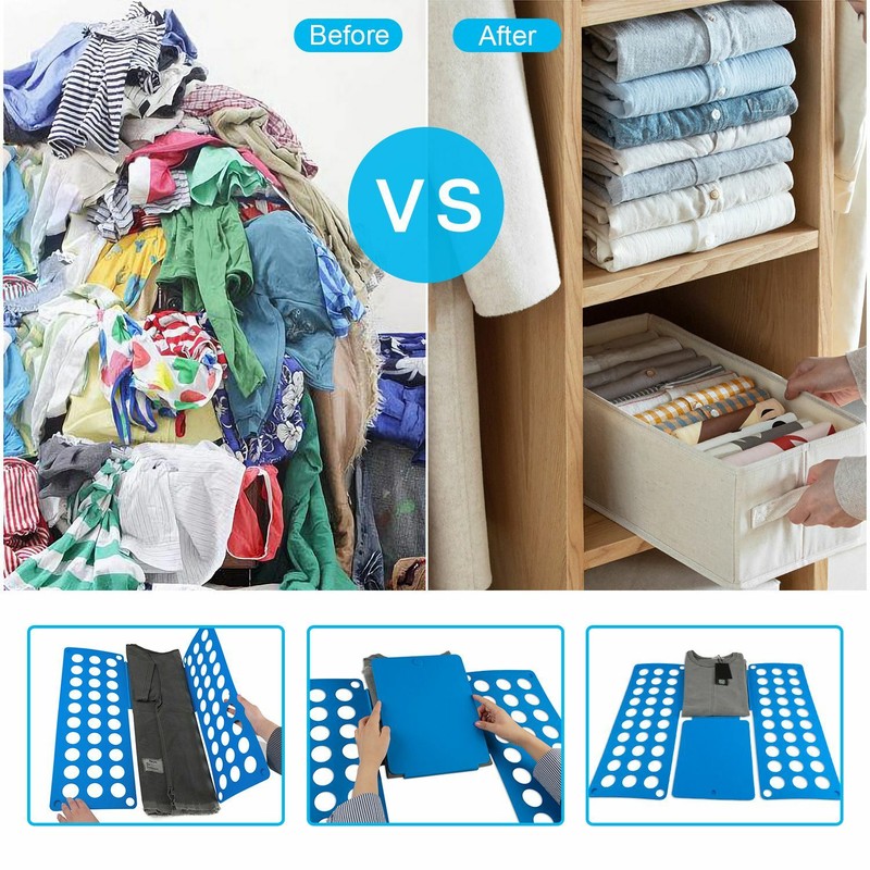 Clothes Folder Folding Board Laundry Organizer for Adult T Shirt Fast Fold Flip gallery
