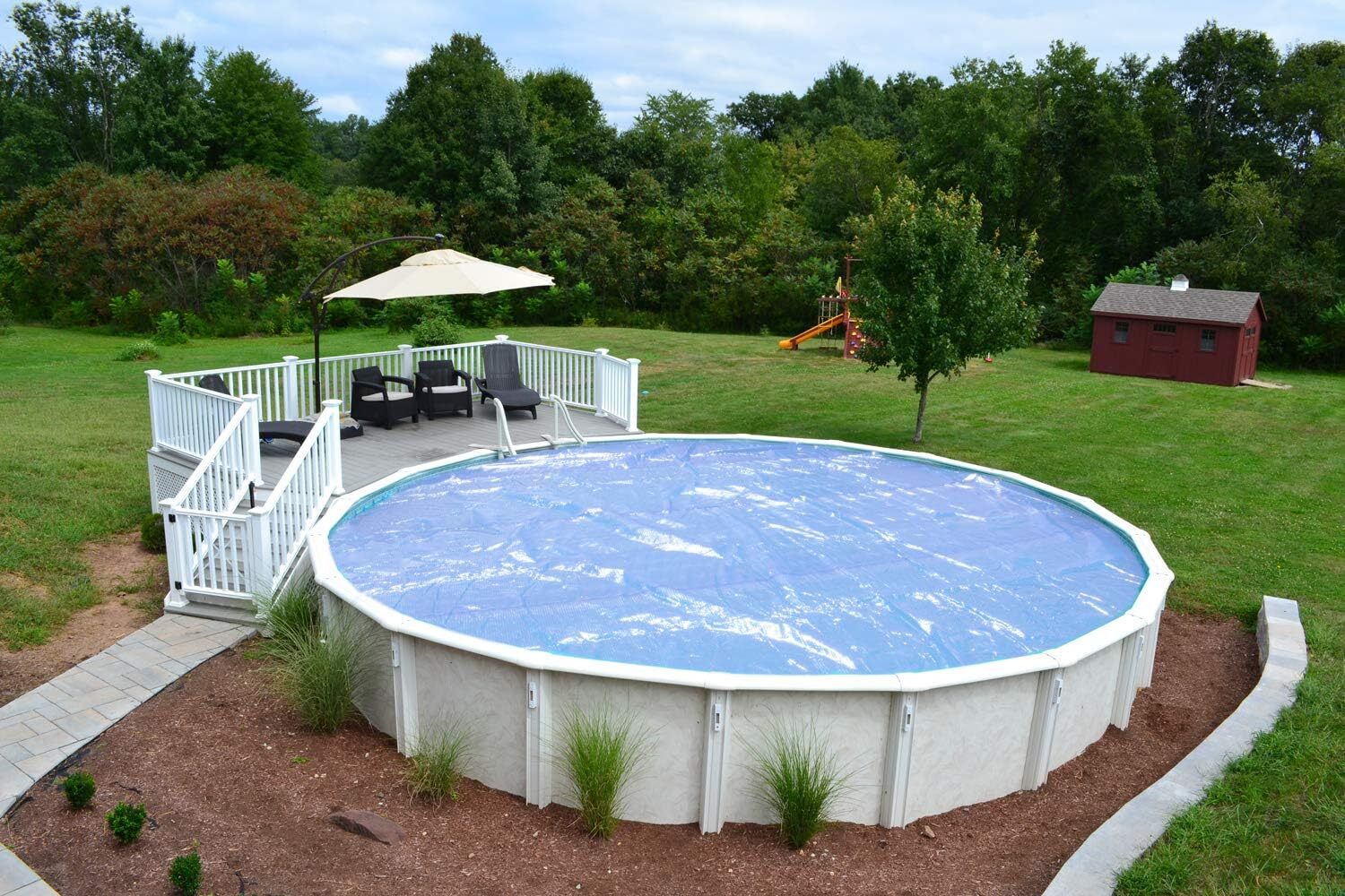 1200 Series Swimming Pool Clear Solar Heating Blanket Cover - (Choose Size) gallery
