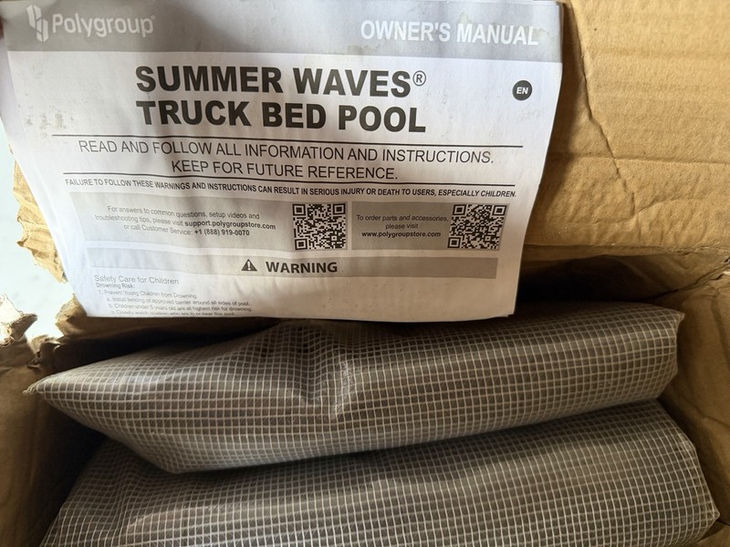 Summer Waves Inflatable Truck Bed Pool 66"x62"x21" NIB Box Is Little Messed Up gallery