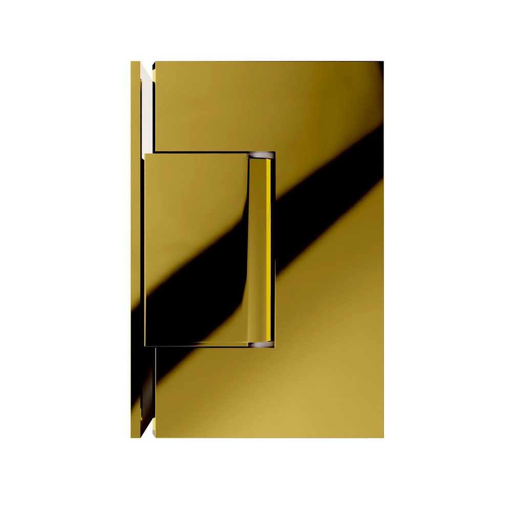 Brixwell Wall Mount Offset Back Plate Brass Hinge for 5/16" to 1/2" Glass