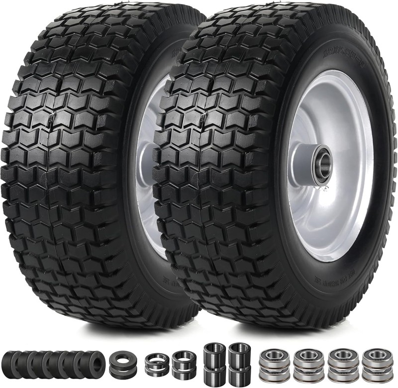 13x5.00-6 Solid Tire & Wheel Assembly – Puncture-Proof for Lawn Equipment gallery