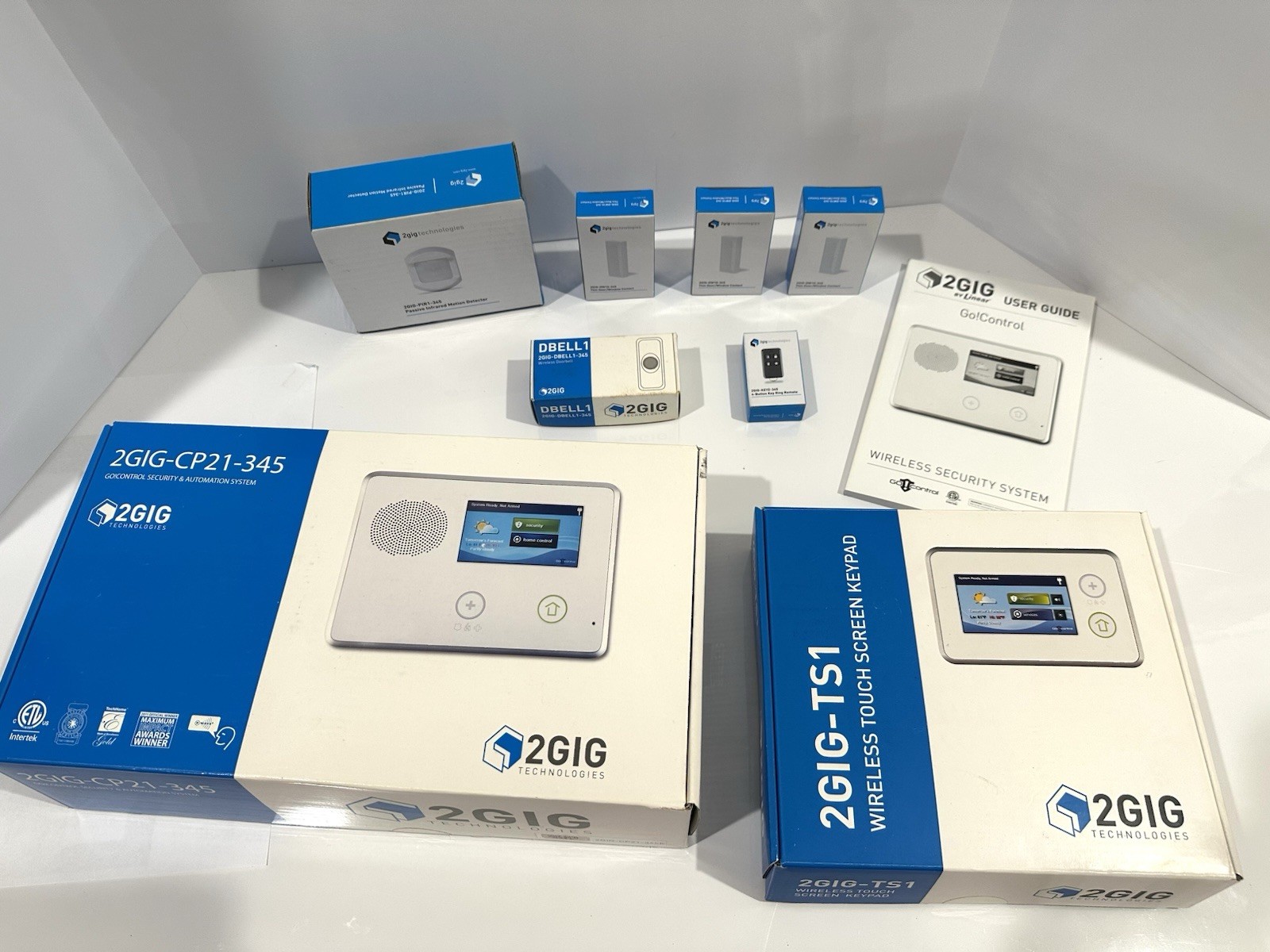 2GIG Security Kit w Wireless Keypad, Door/Window, Doorbell, Motion Detector, Fob gallery